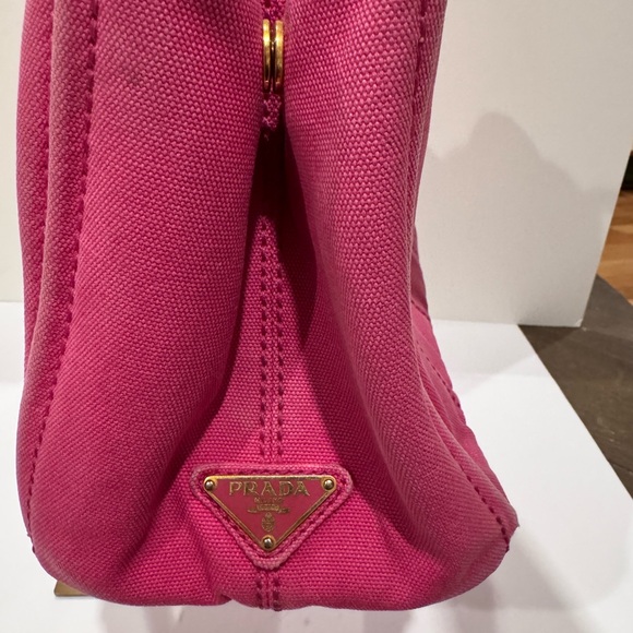 Prada Small Canapa distressed denim tote - Picture 13 of 13